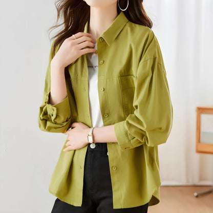 Lina Flow Cotton Pocket Shirt