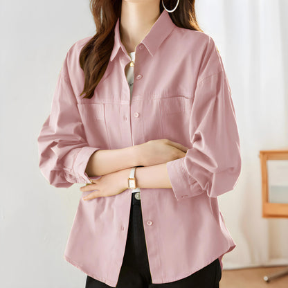 Lina Flow Cotton Pocket Shirt