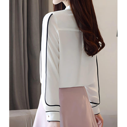 Noir Line Trim Blouse