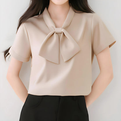 Alba Soft Bow Collar Blouse