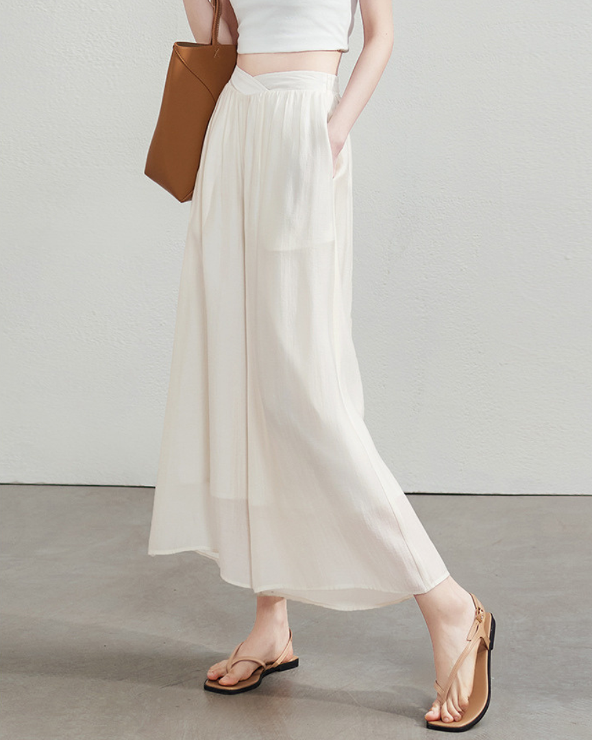 Serene Drape Chiffon Wide Pants