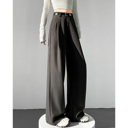 Amira Pinstripe Belted Trousers