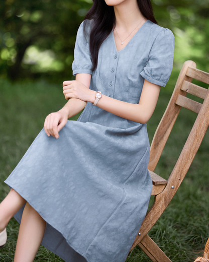 Mira Clay Bloom Cotton Dress