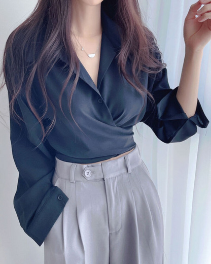 Elora Tie Back Drape Shirt