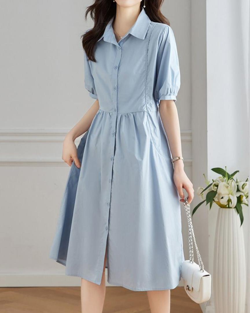 June Ease Cotton Shirt Dress