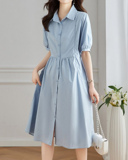 June Ease Cotton Shirt Dress