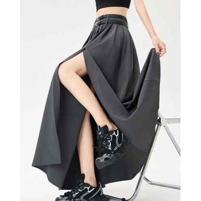 Nola Trim Pleat Slit Skirt