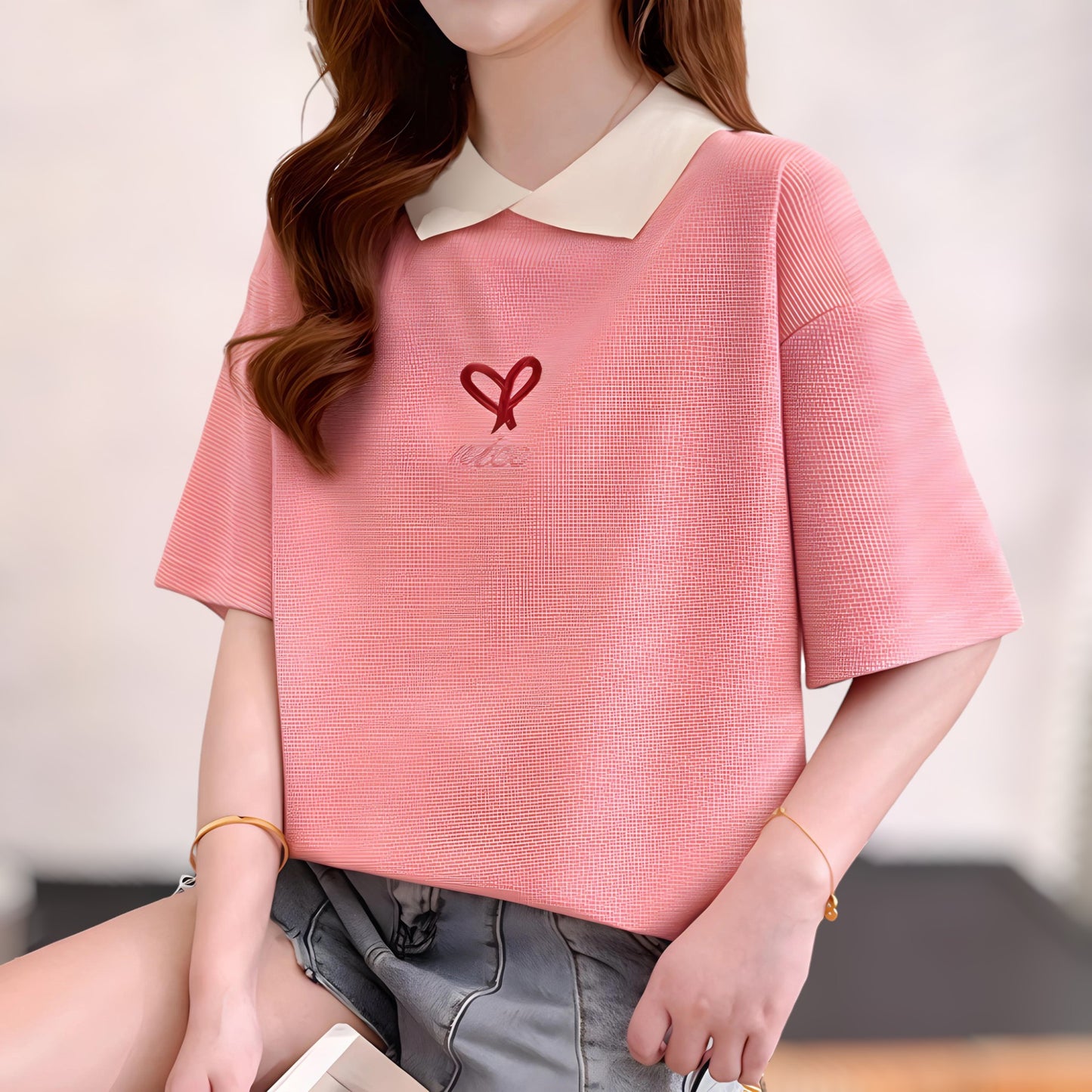 Lilou Heart Collar T-Shirt