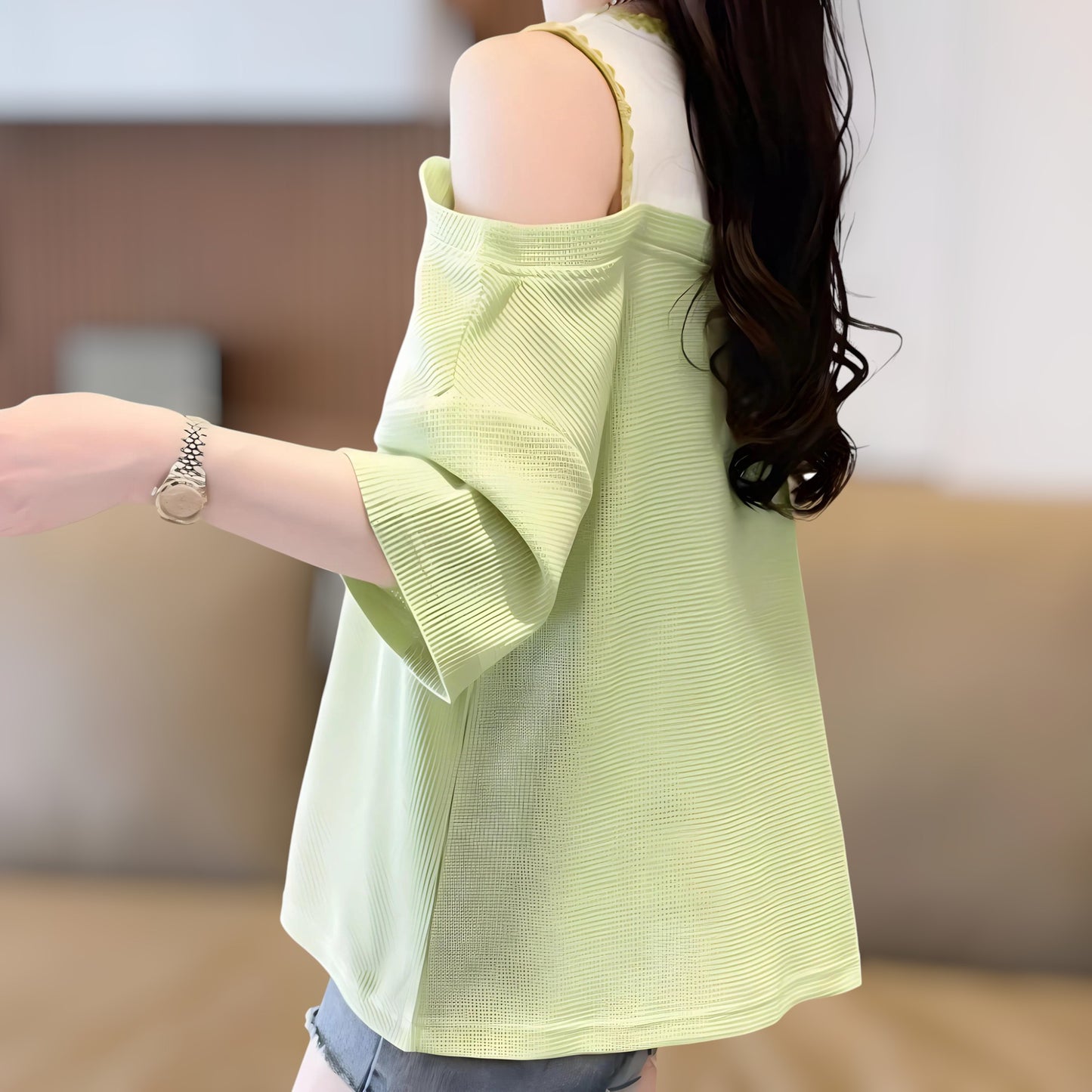 Wafflick Shoulder Short Sleeved T-Shirt
