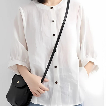 Luna Bloom Soft Puff Sleeve Blouse