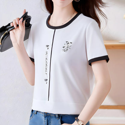 Elora Bloom Line Cotton T-Shirt