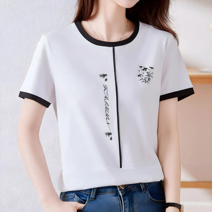 Elora Bloom Line Cotton T-Shirt