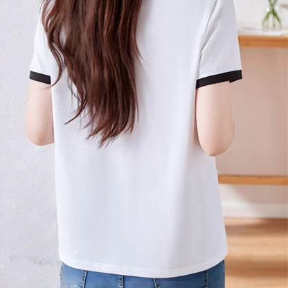Elora Bloom Line Cotton T-Shirt