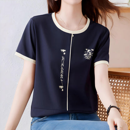 Elora Bloom Line Cotton T-Shirt