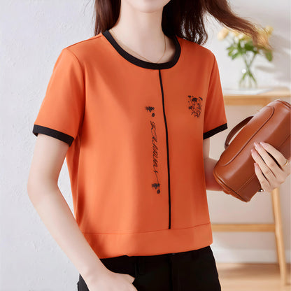 Elora Bloom Line Cotton T-Shirt