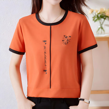 Elora Bloom Line Cotton T-Shirt