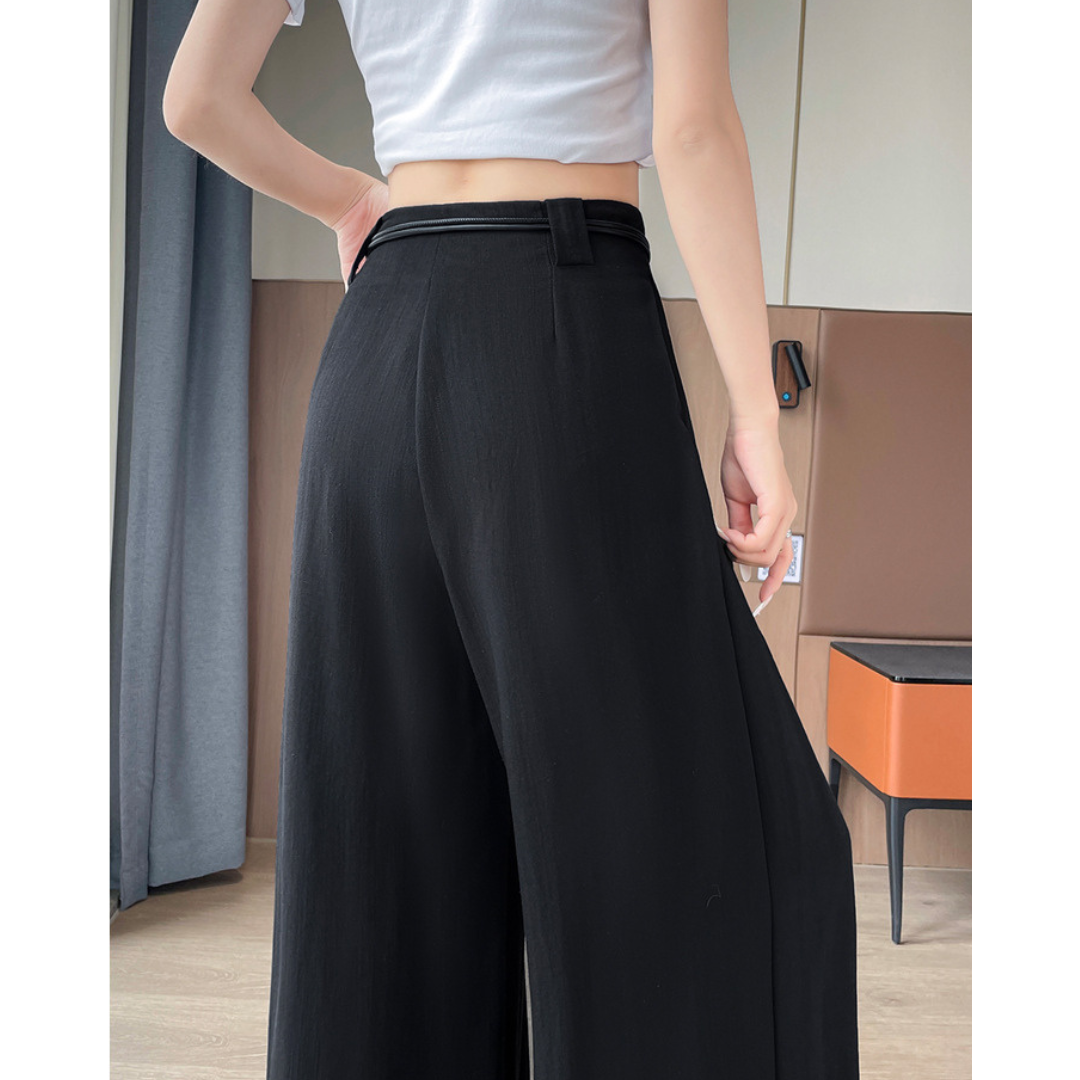 Alba Tie Wide Flax Pants