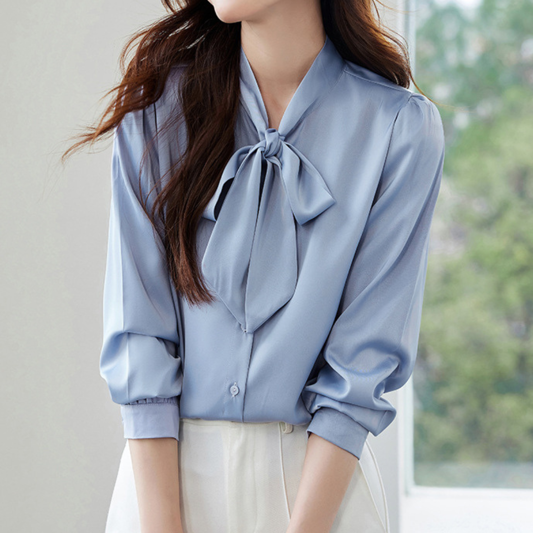 Lina Calm Stripe Drape Blouse