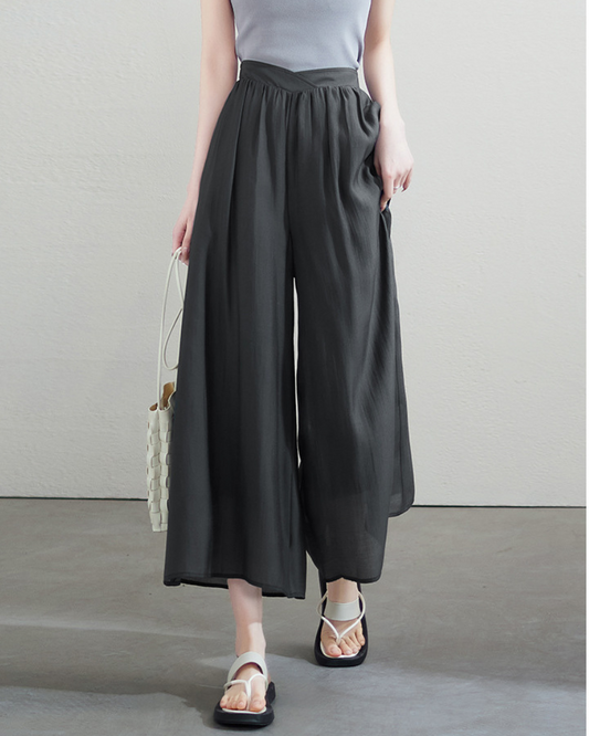 Serene Drape Chiffon Wide Pants