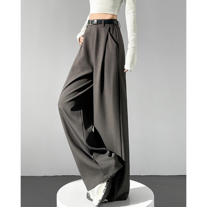 Amira Pinstripe Belted Trousers