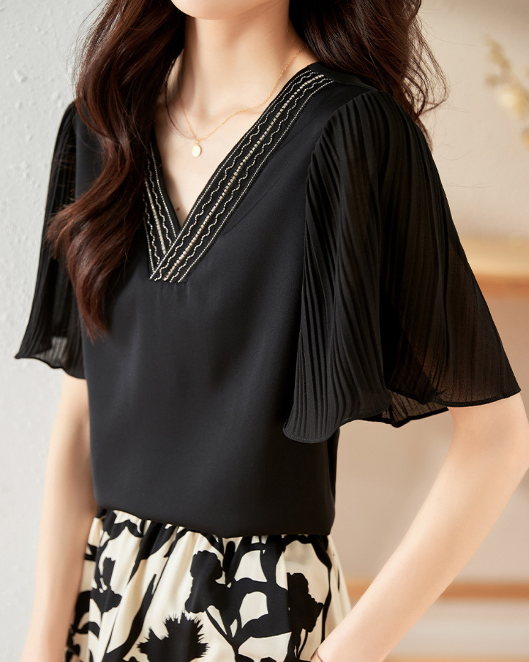Aria Light Pleat Blouse