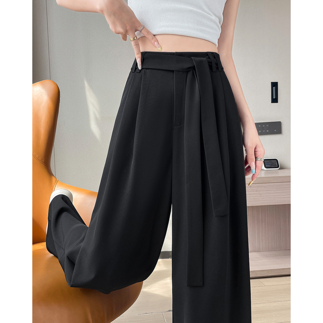 Ivy Drape Tie-Waist Trousers