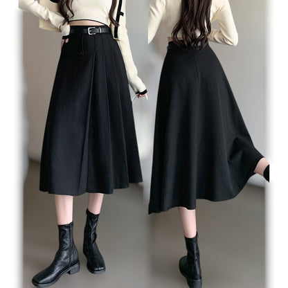Vera Soft Pleat Belted Skirt