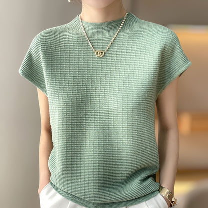 Lena Calm Ribbed Knit Tee