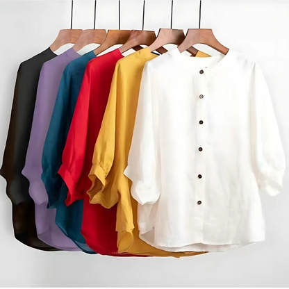 Luna Bloom Soft Puff Sleeve Blouse