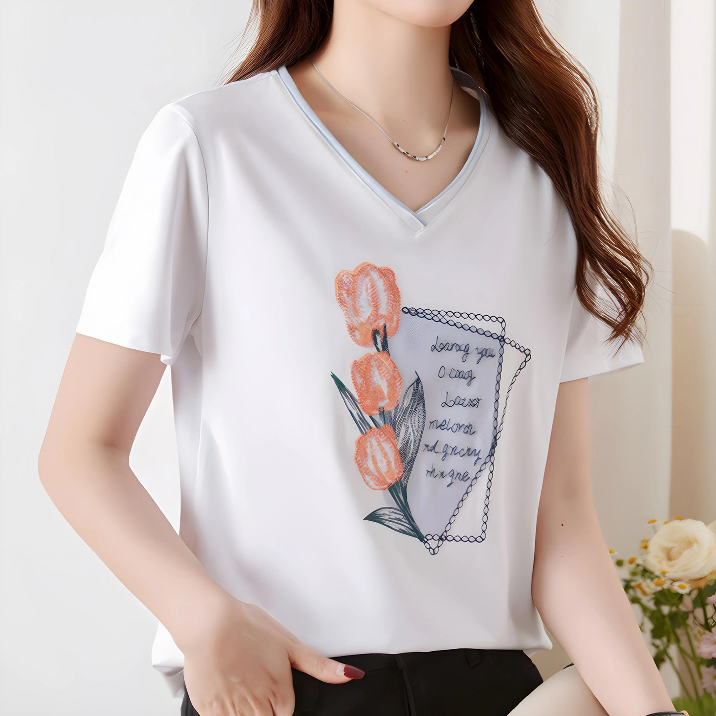Lynette Bloom Note Cotton T-Shirt