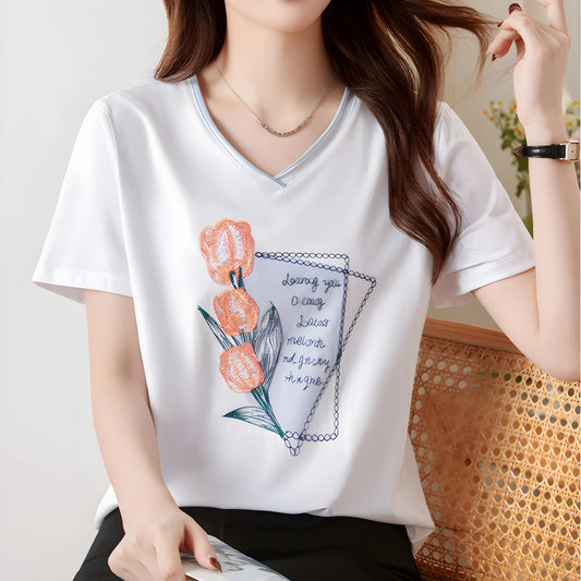 Lynette Bloom Note Cotton T-Shirt