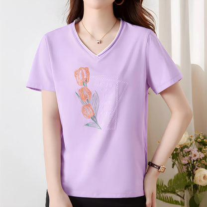 Lynette Bloom Note Cotton T-Shirt