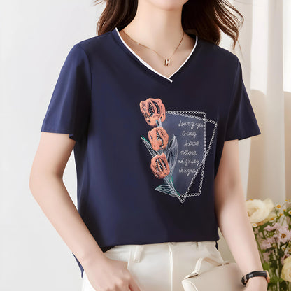 Lynette Bloom Note Cotton T-Shirt
