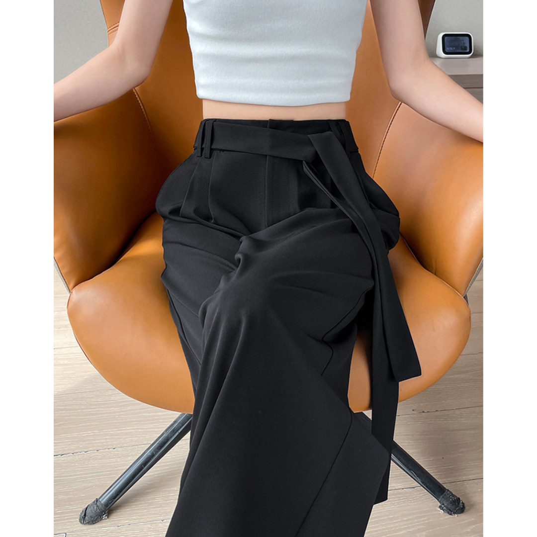 Ivy Drape Tie-Waist Trousers