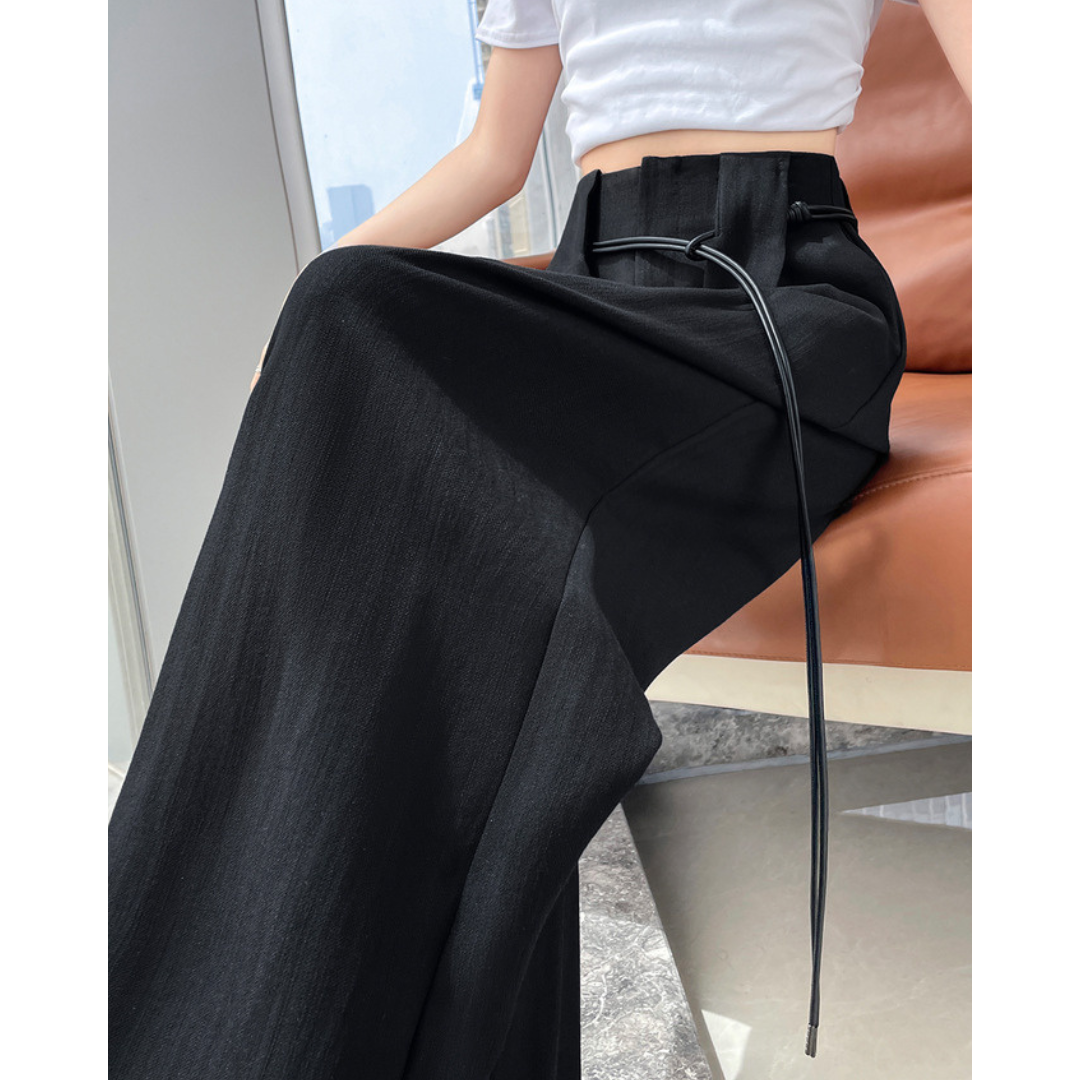 Alba Tie Wide Flax Pants