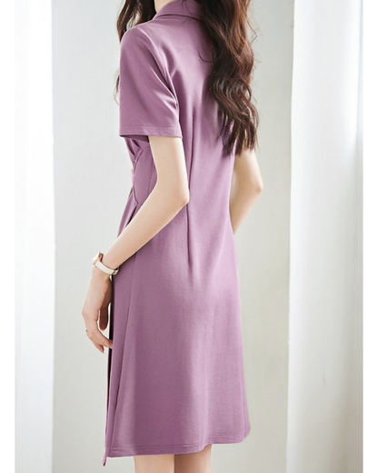 Romi Zip Curve Polo Dress