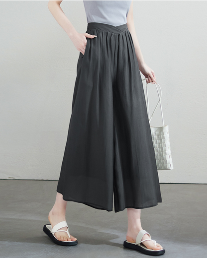 Serene Drape Chiffon Wide Pants