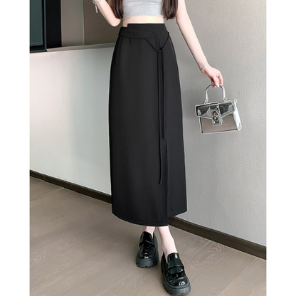 Clea Wrap Tie Midi Skirt
