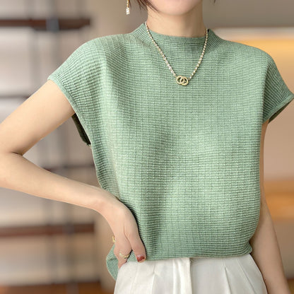 Lena Calm Ribbed Knit Tee