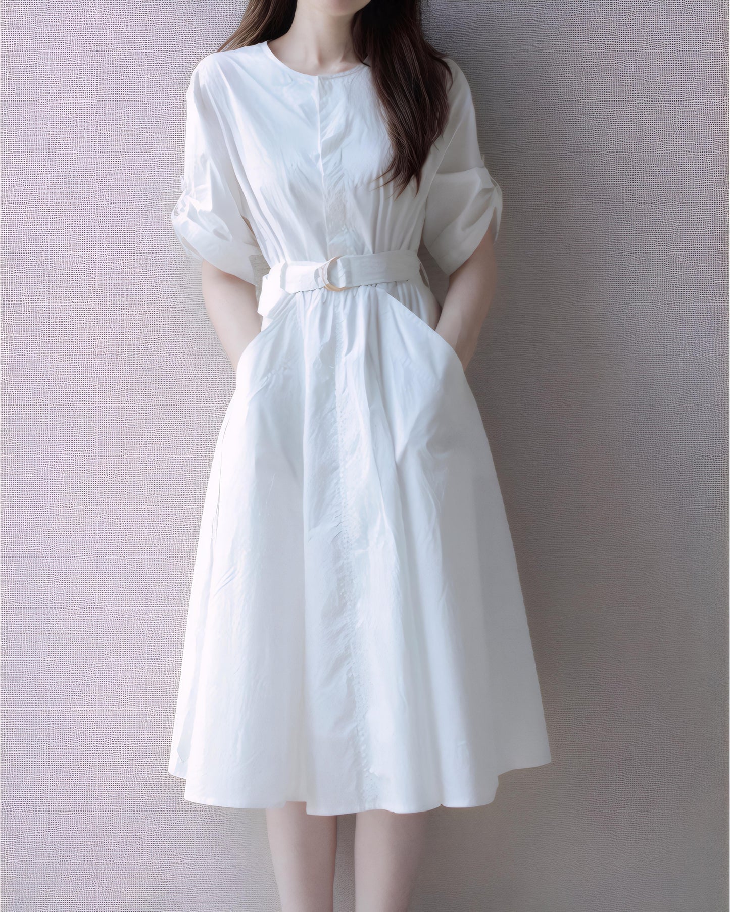 Auden Soft Belted Cotton Dress