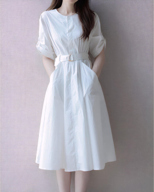 Auden Soft Belted Cotton Dress
