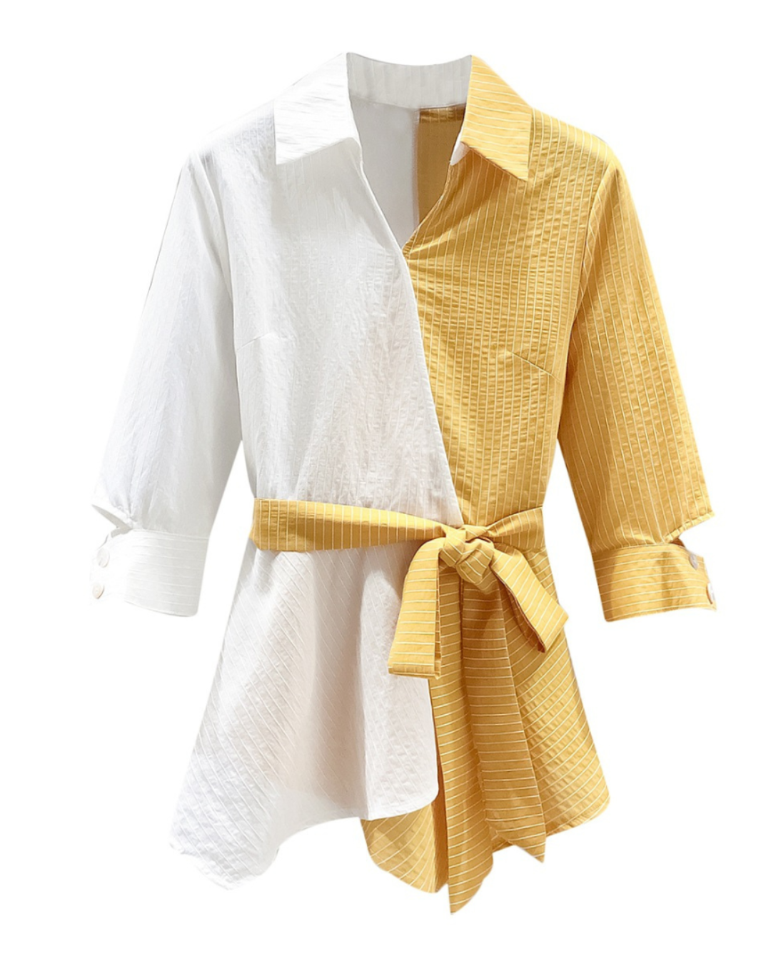 Elara Dual Tone Wrap Blouse