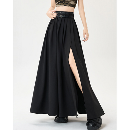 Nola Trim Pleat Slit Skirt