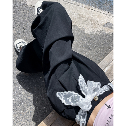 Liora Lace Bow Cotton Trousers