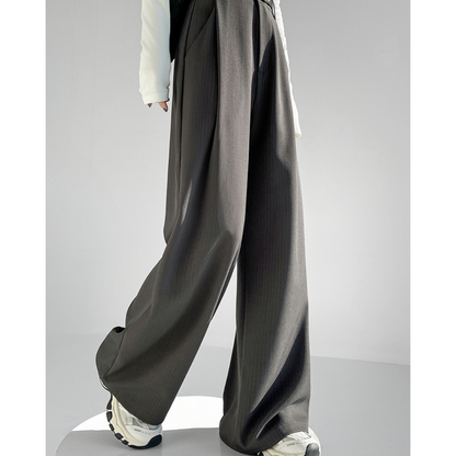 Amira Pinstripe Belted Trousers