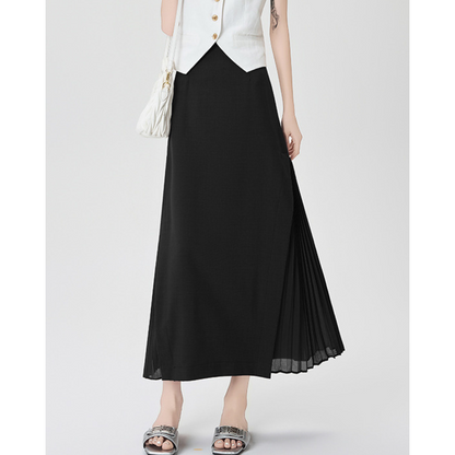 Lina Sheer Panel Midi Skirt