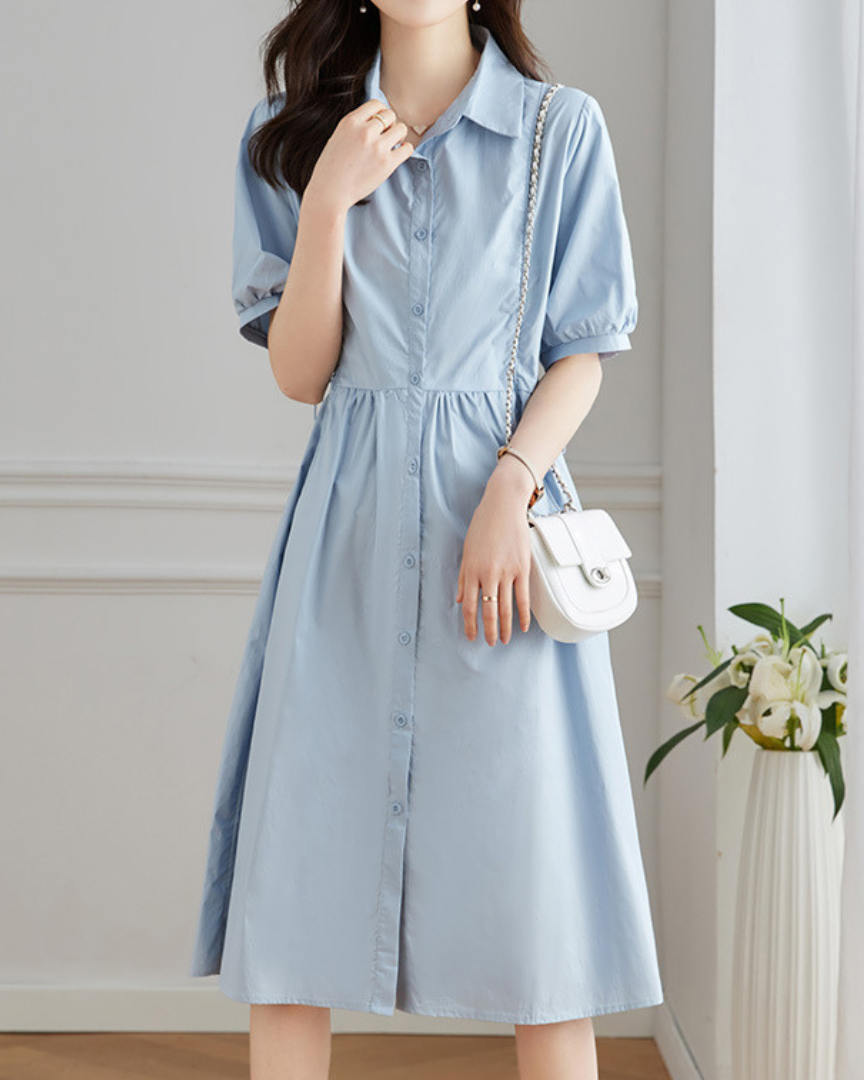 June Ease Cotton Shirt Dress