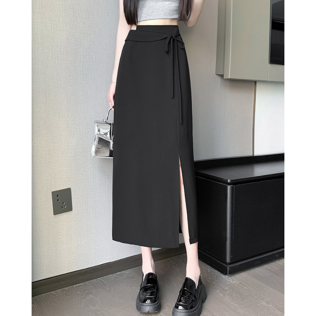 Clea Wrap Tie Midi Skirt