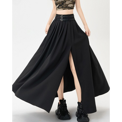 Nola Trim Pleat Slit Skirt