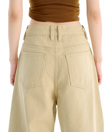 Elara Ease Wide Crop Jeans